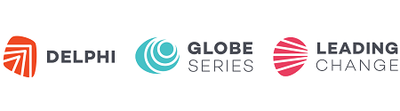 Delphi, GLOBE, Leading Change Logos 
